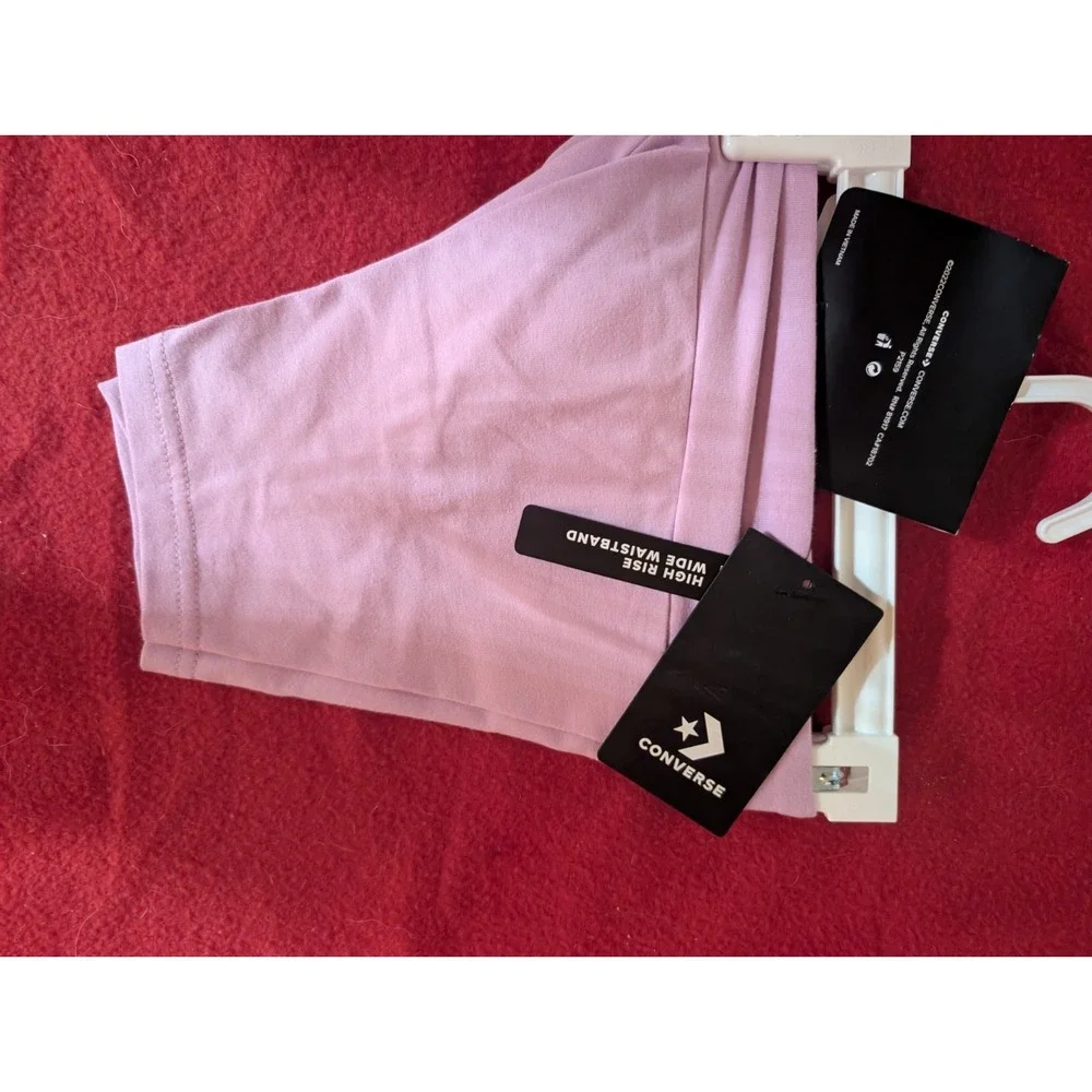 Converse Girls Beyond Pink Bike Shorts and Scrunchie 2 Piece Set NEW Size 6